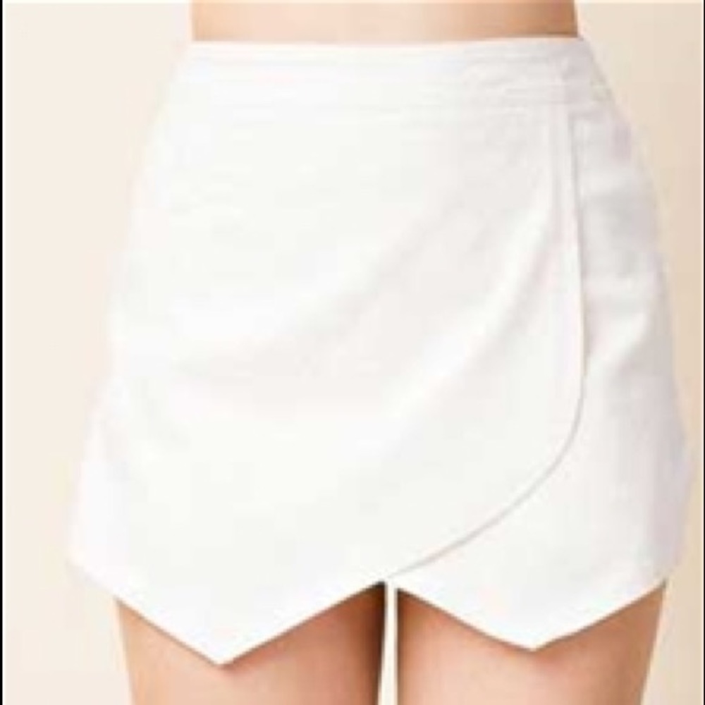 Denim envelope skirt